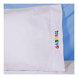 Embroidered Primary Name Pillowcase