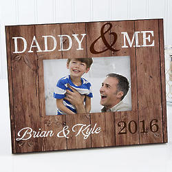 Personalized Daddy and Me Rustic Picture Frame
