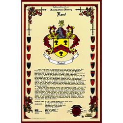 Reed Coat of Arms, Crest, and Family Name History Print