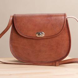 Colonial Fashion Leather Sling Handbag