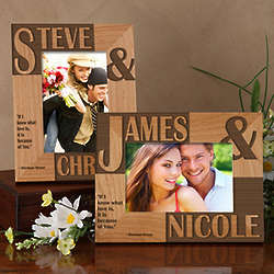 Romantic Because of You Personalized Picture Frame