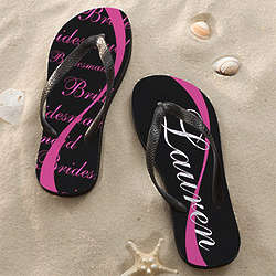 Wedding Party Personalized Adult Flip Flops