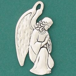 Kneeling Angel Pewter Ornament