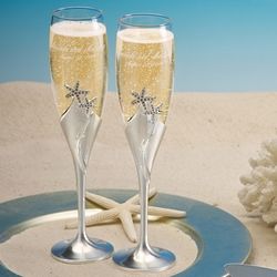 Starfish Champagne Flutes