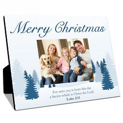 Merry Christmas Personalized Table-Top Photo Panel