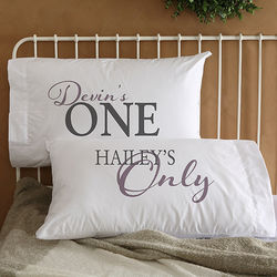 You're My One and Only Personalized Couple's Pillowcase Set