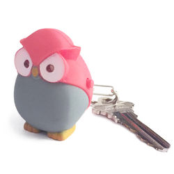 Light up Hooting Owl Keychain