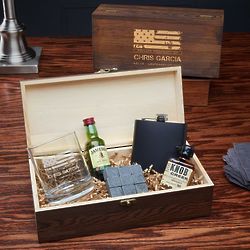 American Heroes Custom Whiskey Gift Set in Personalized Box