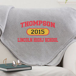 School Pride Personalized Sweatshirt Blanket