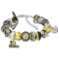 Fashionable Fan Pittsburgh Steelers Charm Bracelet
