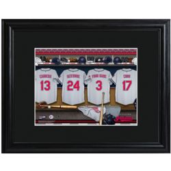 Cleveland Indians Personalized Locker Room Print with Frame