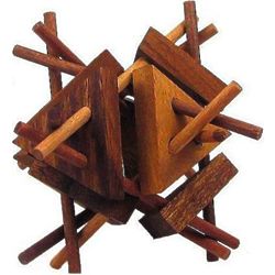 Spiky 3D Wooden Brain Teaser Puzzle
