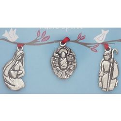 Nativity Pewter Mini Ornaments