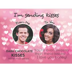 Dark Chocolate Kisses with Personlized Label