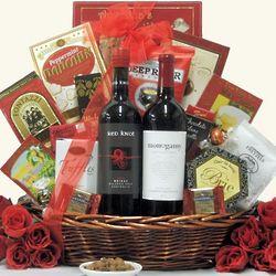 Valentine Red Hot Lovers Gift Basket
