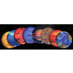 Set of Planetary Melamine Plates