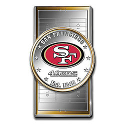 Money Clip with San Francisco 49ers Logo Silver Dollar