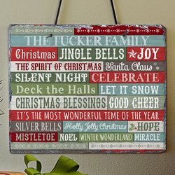 Personalized Christmas Blessings Slate Plaque