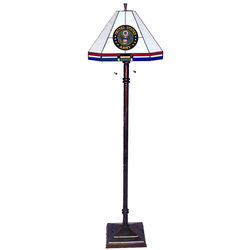 US Army Stained Glass Floor Lamp