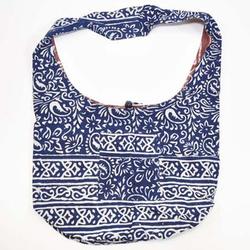 Tribal Block Print Bag in Blue