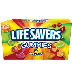 Lifesavers Gummies 5 Flavor Theater Size Candy - 12 Count Box