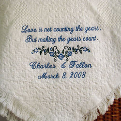 Love Counts Personalized Wedding/Anniversary Afghan