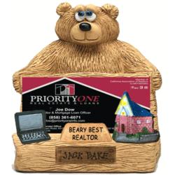 Personalized Bear Business Card Holder for Realtor