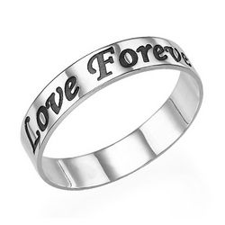 Personalized Sterling Silver Engraved Promise Ring