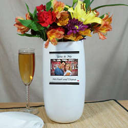 Personalized You and Me Photo Vase