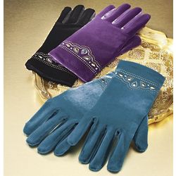 Studded Velvet Glove