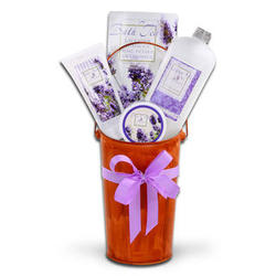 Lavender French Flower Spa Gift Basket
