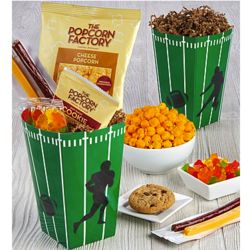 2 Football Field Scoop Snacks and Sweets Gift Boxes