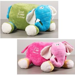 'God Bless You' Personalized Elephant Pillow Buddy