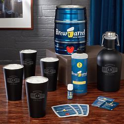 Marquee Personalized Beer Growler with Pints and Craft Brew Kit