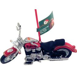 Personalized Red Motorcycle Ornament