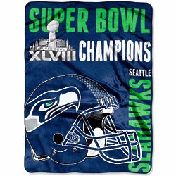 Seattle Seahawks Super Bowl XLVIII Champions Oversized Blanket