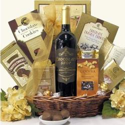 Sinful Chocolate Valentine's Day Wine Gift Basket