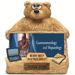 Personalized Bear Business Card Holder for Gastrologist