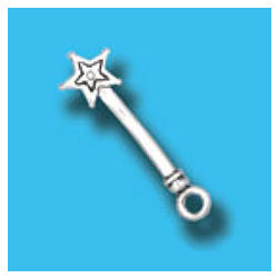 Sterling Silver Magic Wand Charm