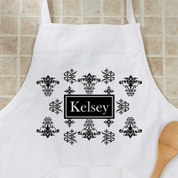 Personalized Damask Chef's Apron