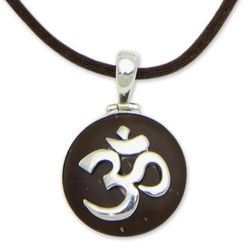 Om Mantra Sterling Silver Accent Pendant