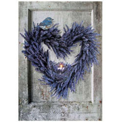 Light Up Lavender Heart Stretched Canvas
