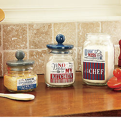 3 Kitchen Phrase Canisters
