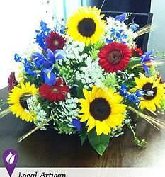 Colorful Sunflower Centerpiece