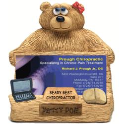 Personalized Bear Business Card Holder for Chiropractor