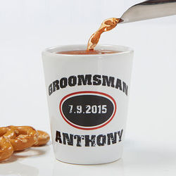 Personalized Groomsmen Shot Glass