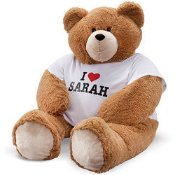 Big Hunka Love Teddy Bear in I Heart You T-Shirt
