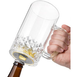 Pop 'n Pour Beer Mug with Bottle Opener