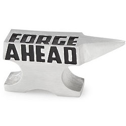 Forge Ahead Pewter Paperweight