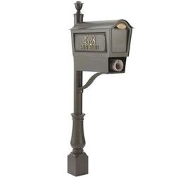 Personalized Deluxe Chalet Aluminum Mailbox and Post